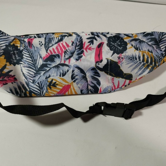 Retro 80s Hawaiian Tropical Canvas Fanny Pack nwt - Picture 4 of 4
